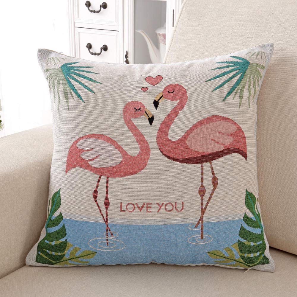 QWE Lumbar Support Pillow for Office Chair, Sofa & Car - Cartoon Printed Back Cushion (45x45cm) - Ergonomic Comfort for Work, Travel & Home Relaxation