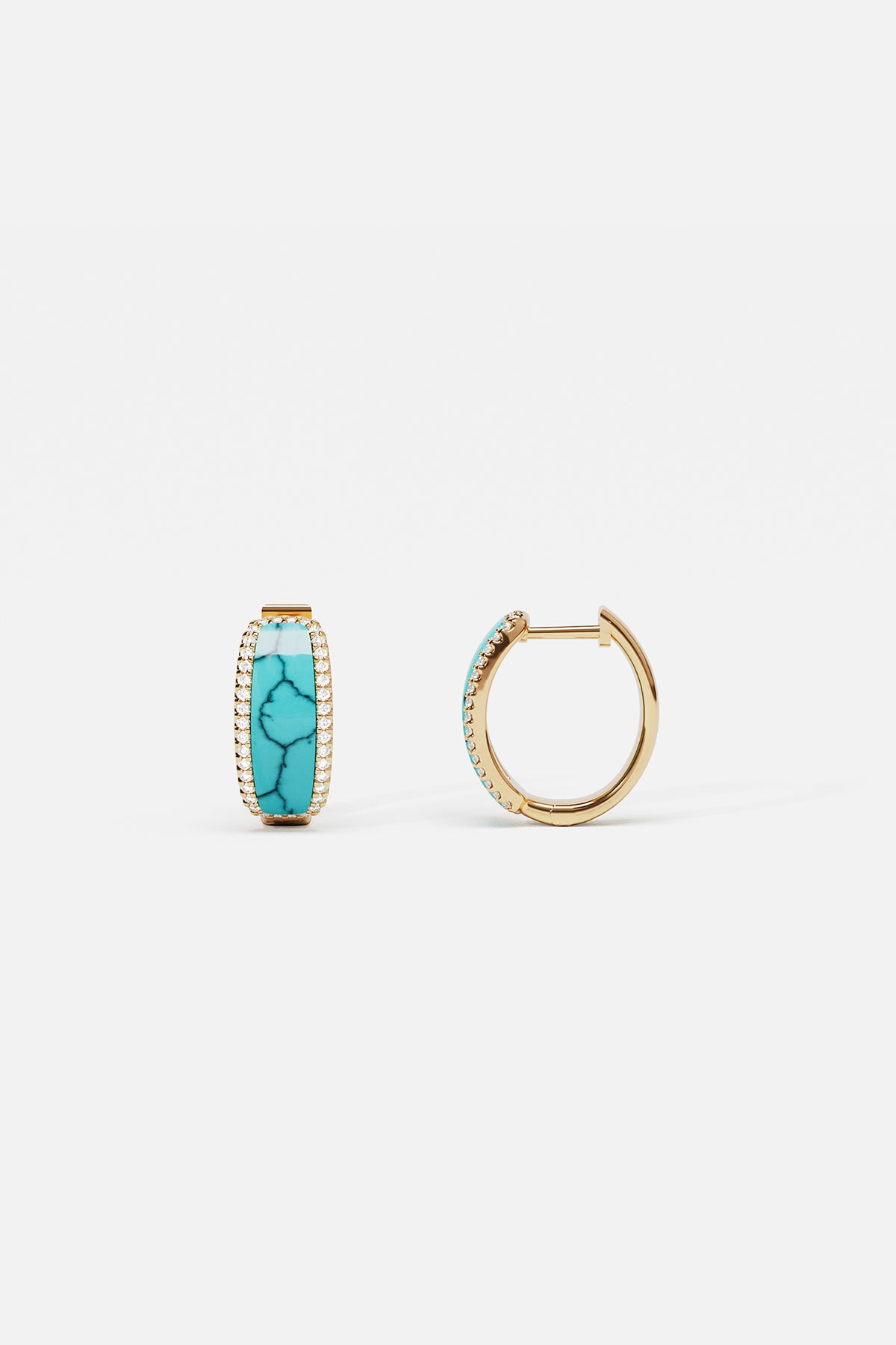 Lagoon Hoop Earrings for Women - Trendy Gold Plated Dangle Hoops - Perfect for Parties, Weddings & Everyday Wear