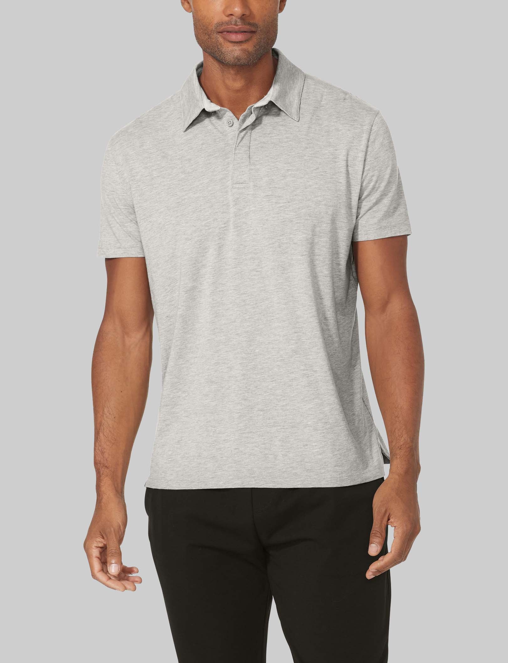 Premium Second Skin Comfort Polo Shirts (3-Pack) - Ultra Soft, Breathable & Stretchable for Men - Perfect for Work, Gym & Casual Wear