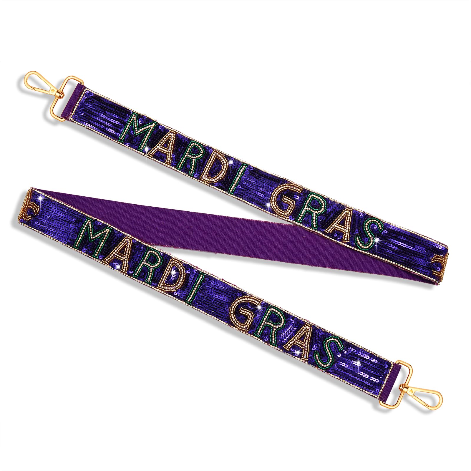 Colorful Beaded Purse Strap Replacement - Adjustable Crossbody Shoulder Bag Strap for Mardi Gras, Carnival & Festival Outfits - Perfect for Party Favors, Costume Accessories & Parade Events