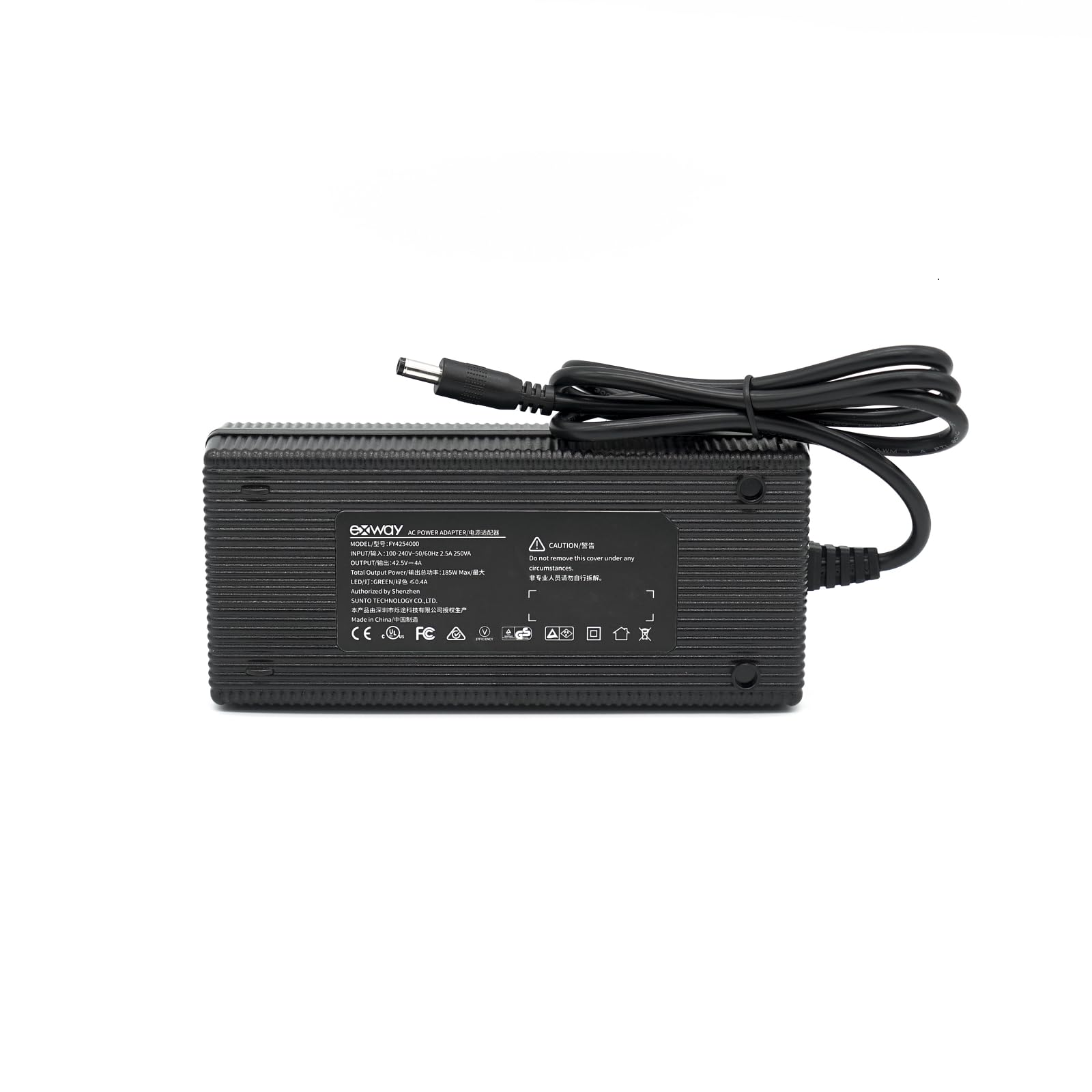 EXWAY Electric Skateboard Fast Charger - Portable & Quick Charging for Longboard & E-Skateboards - Perfect for Commuting, Campus Travel & Outdoor Adventures