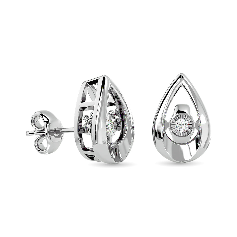 1/20 ct tw Diamond Fashion Earrings in Sterling Silver - Elegant Jewelry for Women, Perfect for Parties, Weddings & Daily Wear