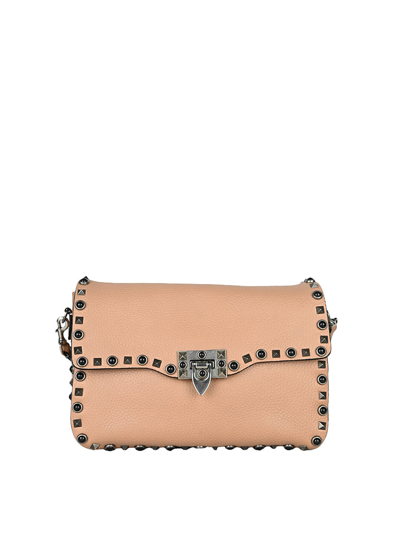 Valentino Rockstud Shoulder Bag in Nude - Perfect for Everyday Wear, Date Nights & Special Occasions