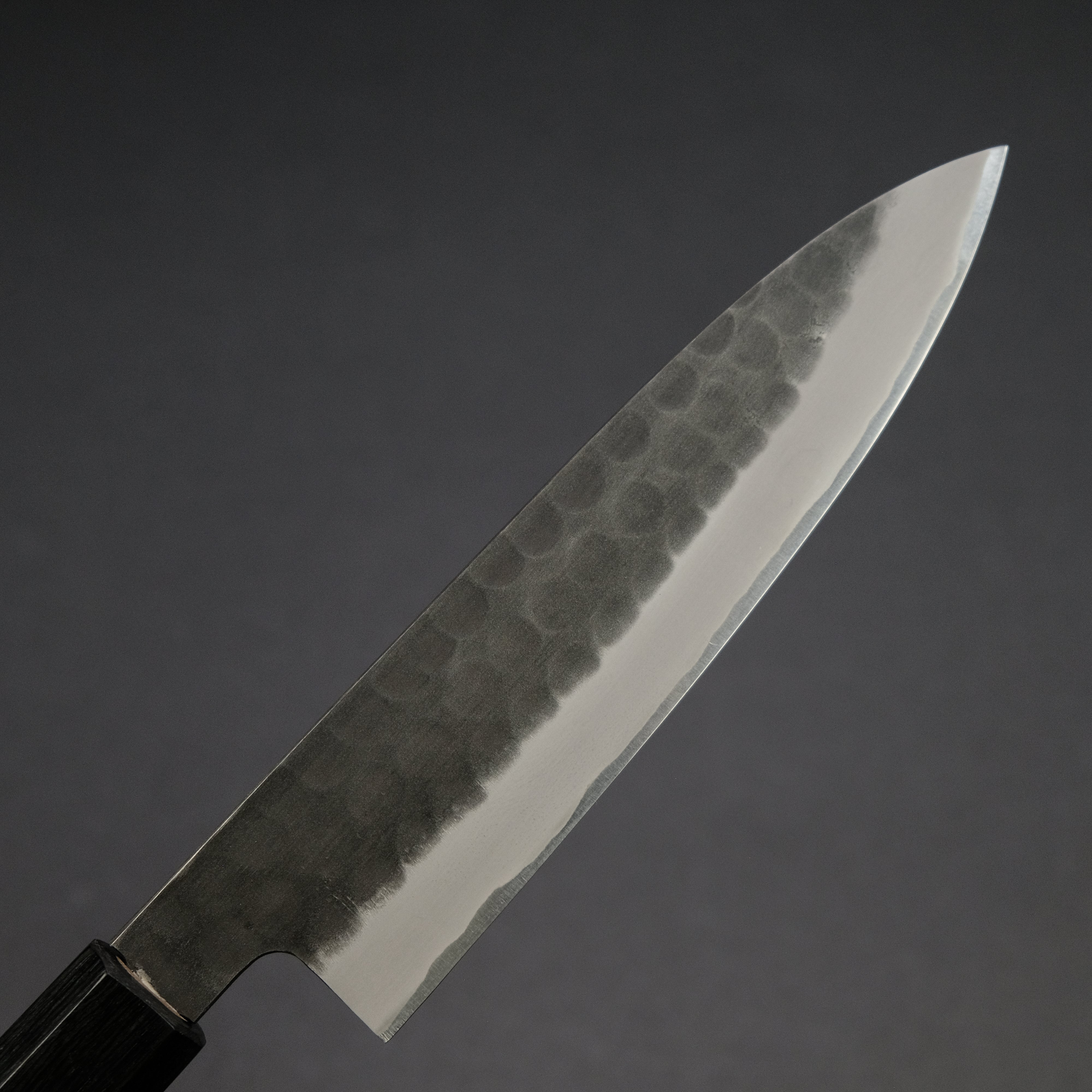 Premium Mutsumi Blue Super Kurouchi Tsuchime Petty Knife 150mm - Handcrafted Japanese Kitchen Knife with Ebony Wood Handle - Perfect for Slicing, Peeling & Precision Cutting Fruits, Vegetables & Boneless Meat