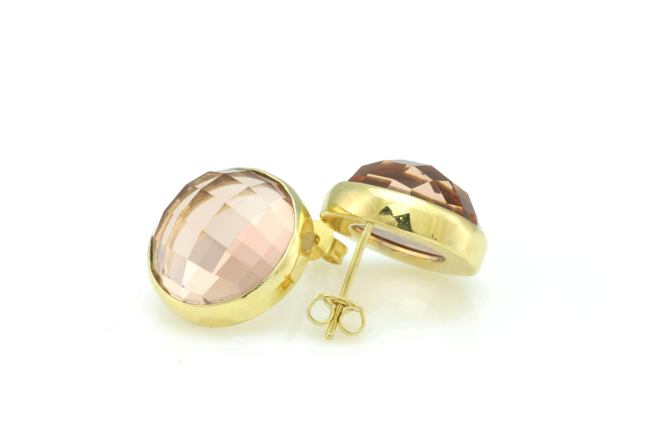 Morganite Gemstone Stud Earrings - December Birthstone Jewelry, Bridal Earrings & Unique Engagement Gifts for Her | Perfect for Weddings, Anniversaries & Special Occasions