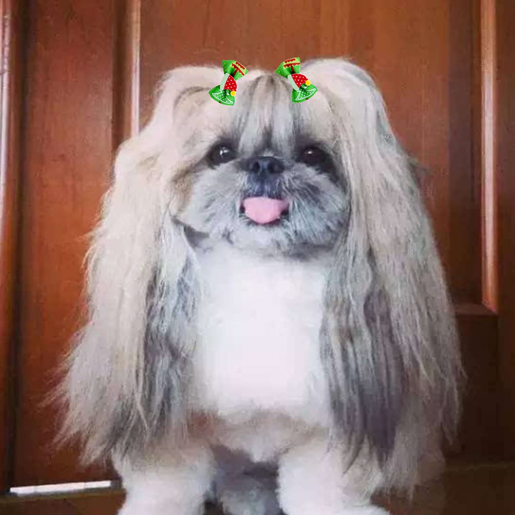 Wepetyo Dog Hair Bows - 50Pcs Colorful Ball Design for Puppy Grooming & Pet Fashion