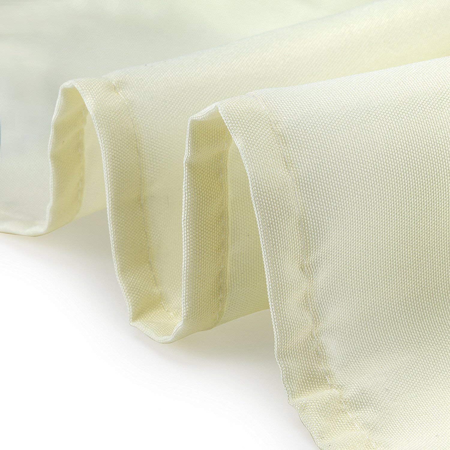 Premium Ivory Cotton Polyester Rectangular Tablecloth - 70x144 Inch Dining Table Cover for Christmas, Thanksgiving & Holiday Parties (Pack of 10) - Washable & Wrinkle-Resistant for Easy Entertaining