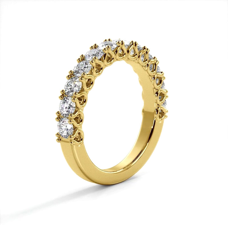 1.26 Carat Round Diamond Wedding Band for Women - Elegant Bridal Ring for Engagement, Anniversary & Special Occasions