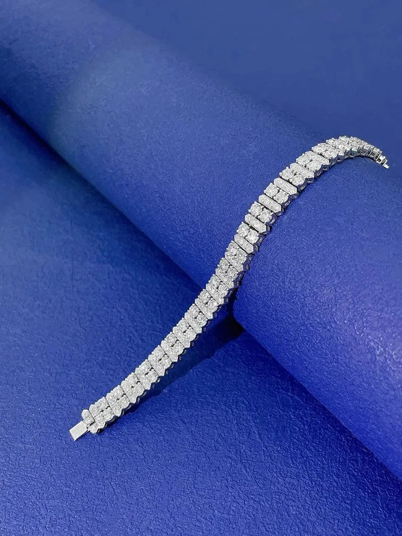18K White Gold Diamond Bracelet for Women - Real Natural Diamonds, Luxury Minimalist Engagement Jewelry - Perfect for Weddings, Anniversaries & Special Occasions