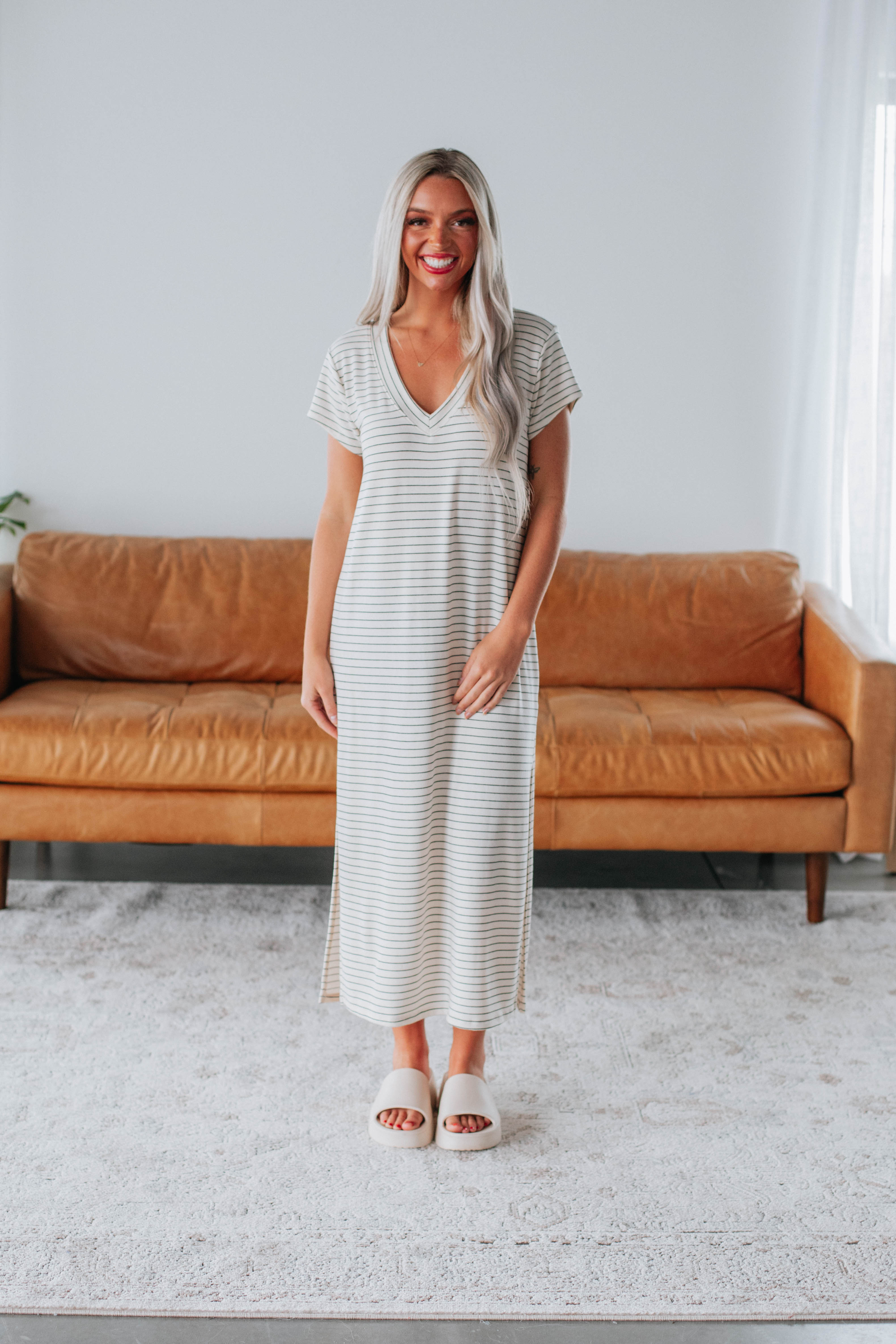 Fletcher Striped Dress for Women - Stylish & Comfortable Summer Casual Dress - Perfect for Office, Party & Vacation