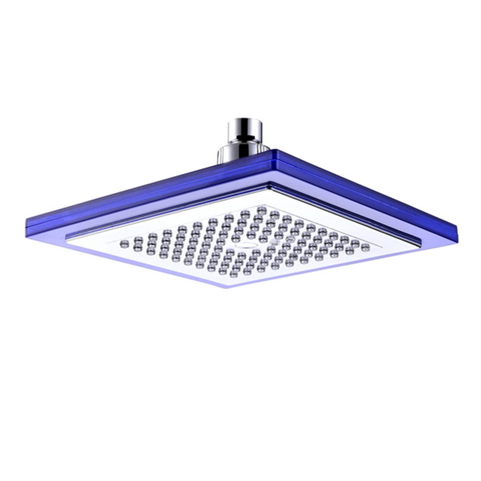 8 Inch Square LED Rainfall Shower Head - High Pressure Anti-Clogging Showerhead with 3 Color Temperature Changing ABS Chrome Finish - Perfect for Spa-Like Bathroom Experience & Modern Home Upgrade