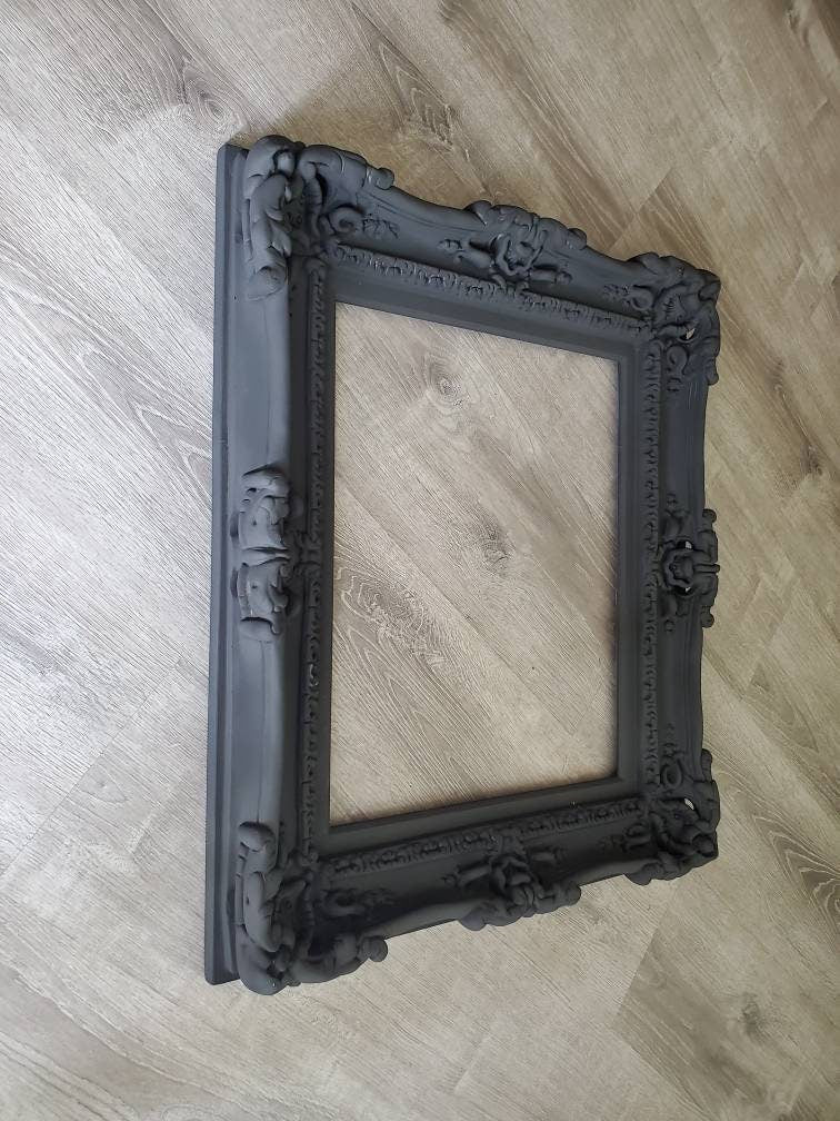 12x16 Matte Black Photo Frame - Gothic Style Picture Frame with French Ornate Design for Family Photos | Perfect for Wall Decor, Living Room, Bedroom & Office Display