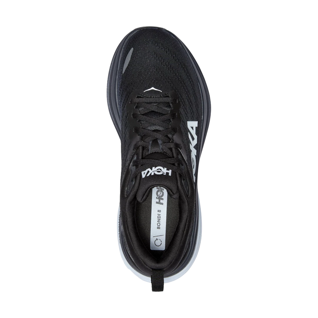 Bondi 8 Running Shoes for Men & Women - Black/White (B) - Lightweight Cushioned Sneakers for Jogging, Walking & Gym Workouts