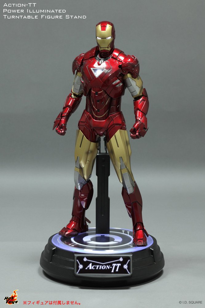1:6 Scale Hot Toys Illuminated Rotating Display Stand for Action Figures - Perfect for Collectors, Photography & Showcase Displays