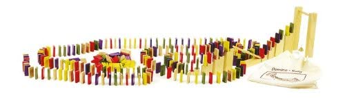 Pure Toys 2041749 - Domino Rally Knowledge Game Set for Kids - Fun Learning & STEM Activities for Family Game Nights