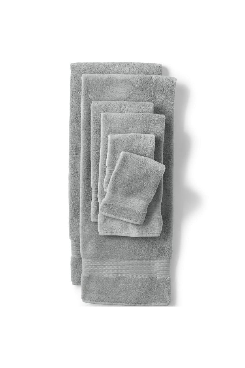 Lands' End Hydrocotton Bath Towel - Super Absorbent & Quick-Drying, Metal Gray - Perfect for Spa, Beach & Luxury Bathroom Use