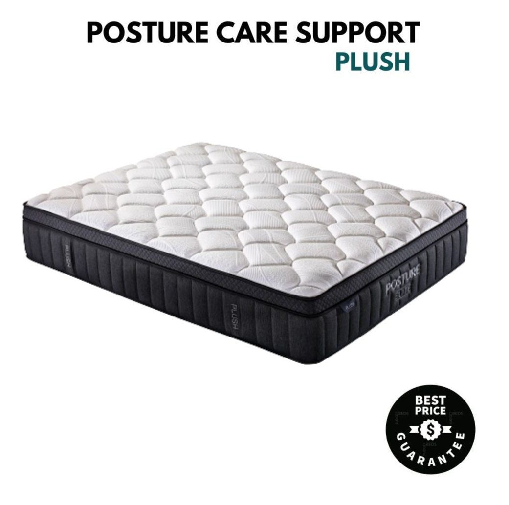 Posture Care Support Plush Mattress Queen Size - Orthopedic Back Pain Relief for Better Sleep & Comfort