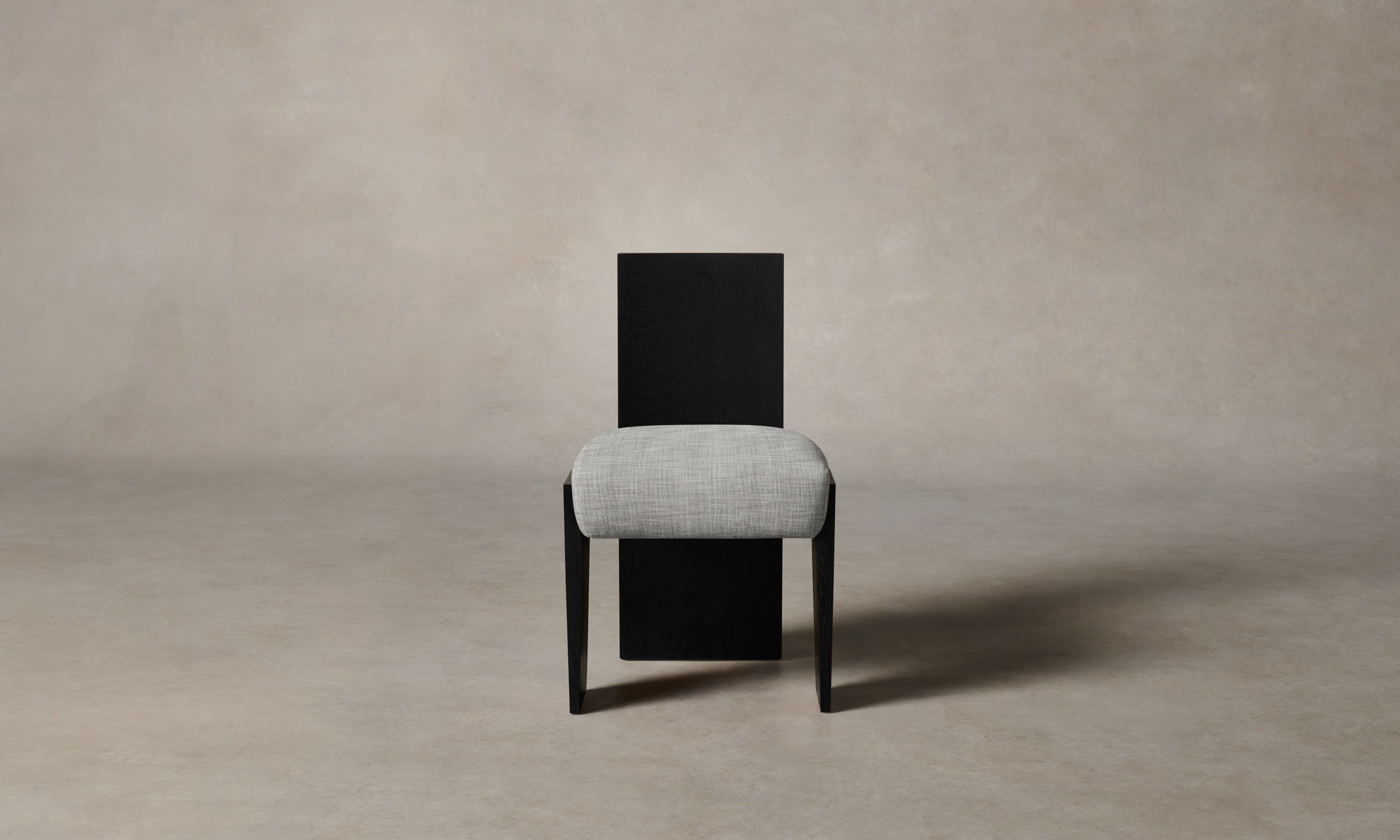 Garrett Dining Chair - Performance Textured Tweed Dove Upholstered Seat - Modern Comfortable Kitchen & Dining Room Furniture for Home Decor