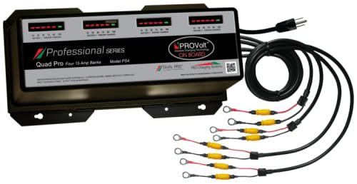 PS4 Marine Battery Charger - 12V/24V Waterproof Boat Battery Charger for Deep Cycle & AGM Batteries - Perfect for Boats, Yachts & Marine Vehicles