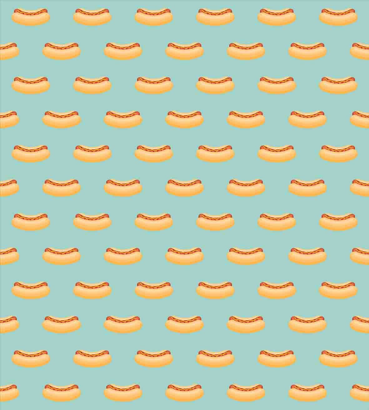 Lunarable BBQ Party Duvet Cover Set - Hotdog with Ketchup & Mustard American Snack Design - 3 Piece Queen Size Bedding Set with 2 Pillow Shams in Orange, Almond & Green - Perfect for Summer BBQs, Picnics & Fun Themed Bedrooms