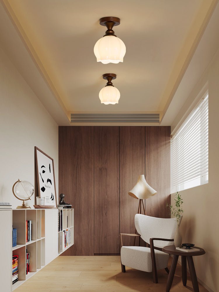 Modern Marcellis LED Ceiling Lamp - Dimmable Flush Mount Light Fixture for Bedroom, Living Room & Kitchen - Energy Efficient Home Lighting Solution