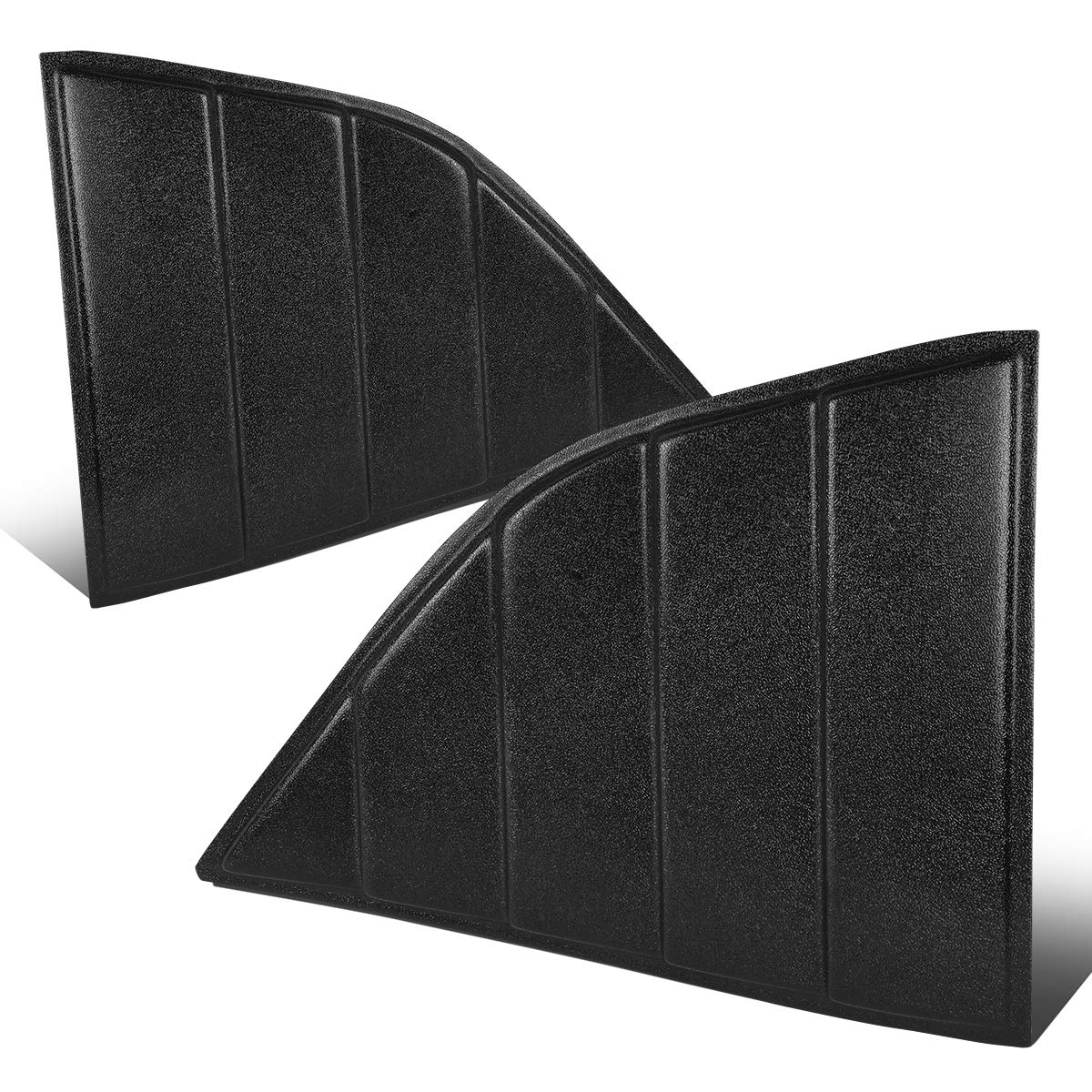 DNA MOTORING WINL-005 Glossy Black Side Window Scoop Louvers - Pair for Quarter Windows, Windshield Sun Shade & UV Protection - Perfect for Cars, Trucks & SUVs to Reduce Heat & Glare