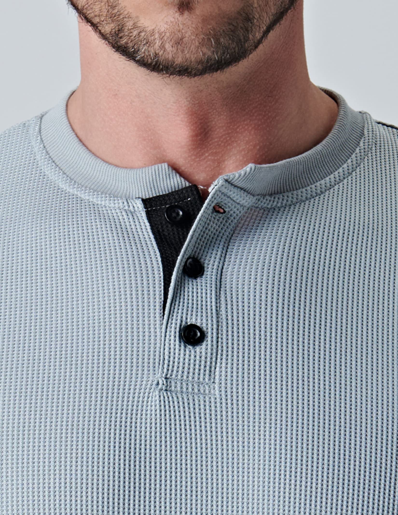 3 Pack Men's Waffle Henley Thermal Long Sleeve Shirts - Soft Breathable Cotton Blend, Slim Fit Casual Fall & Winter Shirts for Men | Perfect for Layering, Outdoor Activities & Everyday Wear