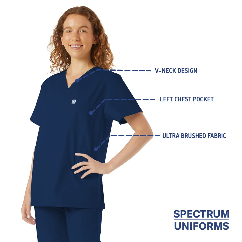 Unisex V-Neck Scrub Top for Doctors & Nurses - Comfortable Medical Workwear for Hospital, Lab & Yoga - Ideal for Healthcare Professionals & Medical Students