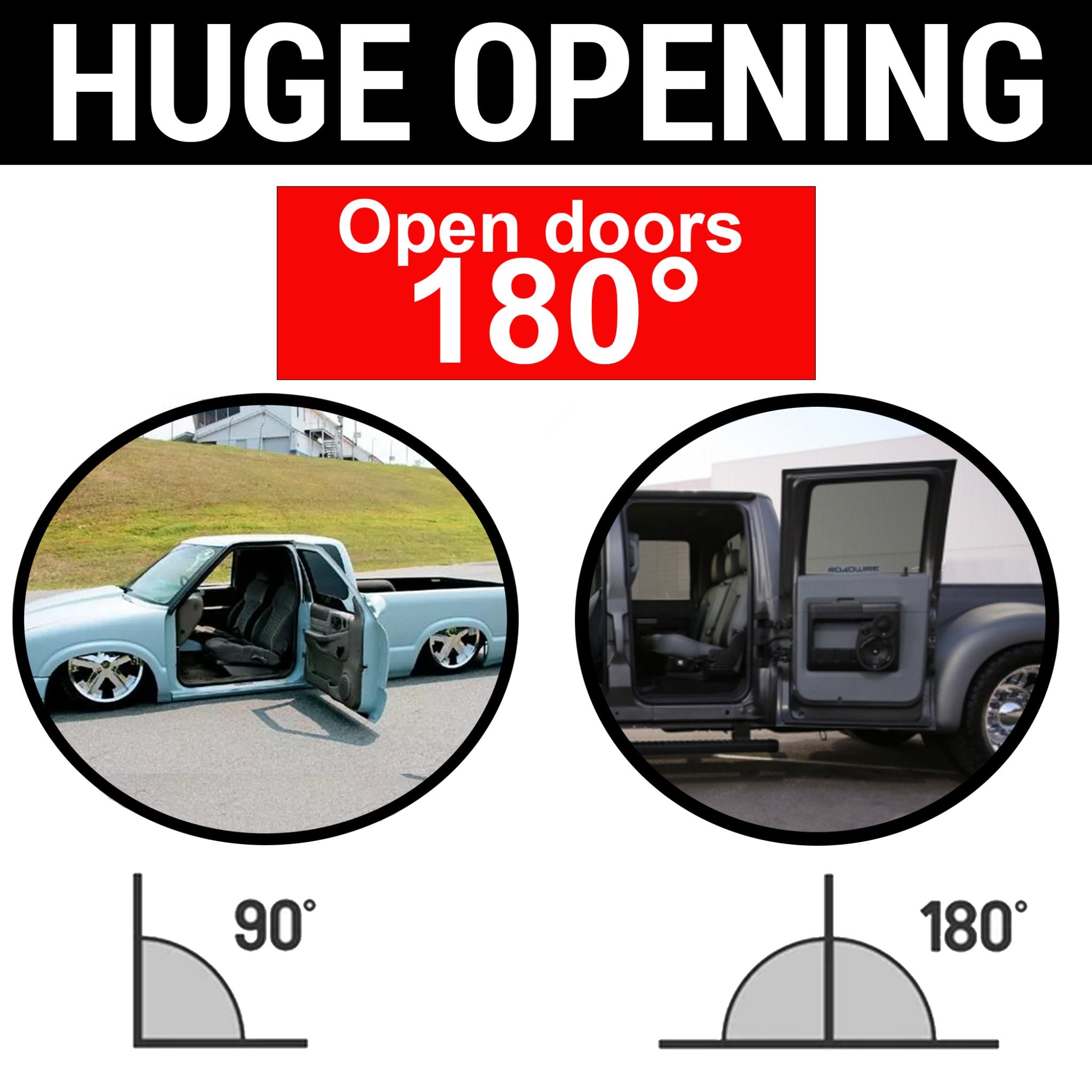 1903-1904 Buick Model B 2-Door Suicide Door Hidden Hinge Kit with 12V Power Motor & Latches - Automatic Door Conversion for Classic Car Restoration & Hot Rod Builds