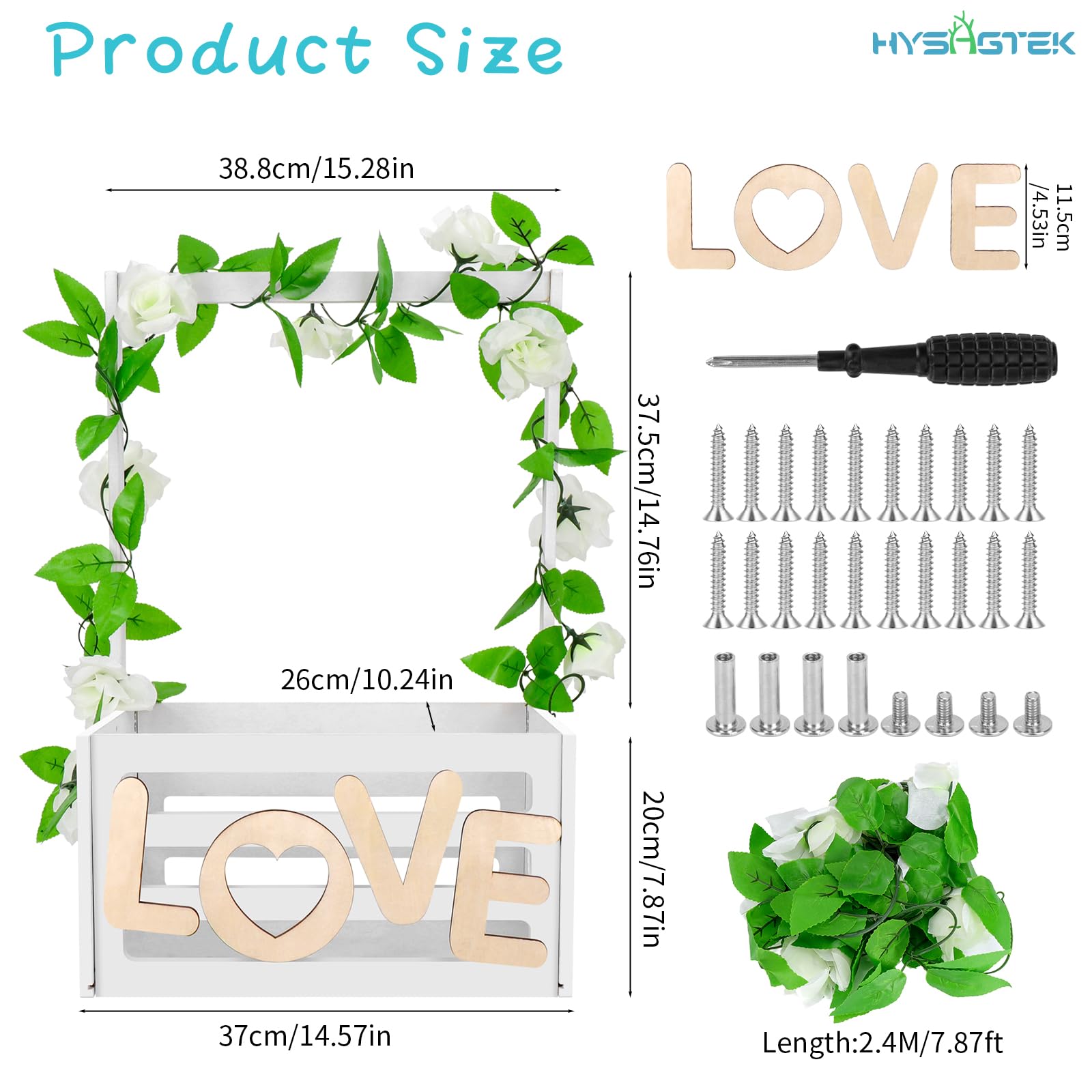 Hysagtek Wooden Baby Shower Storage Crate with Handle - Baby Closet Organizer for Newborn Boys & Girls - Perfect for Nursery, Baby Shower Party Gifts & Pregnancy Gifts for New Parents - Ideal for Home Nursery Organization & Baby Essentials Storage