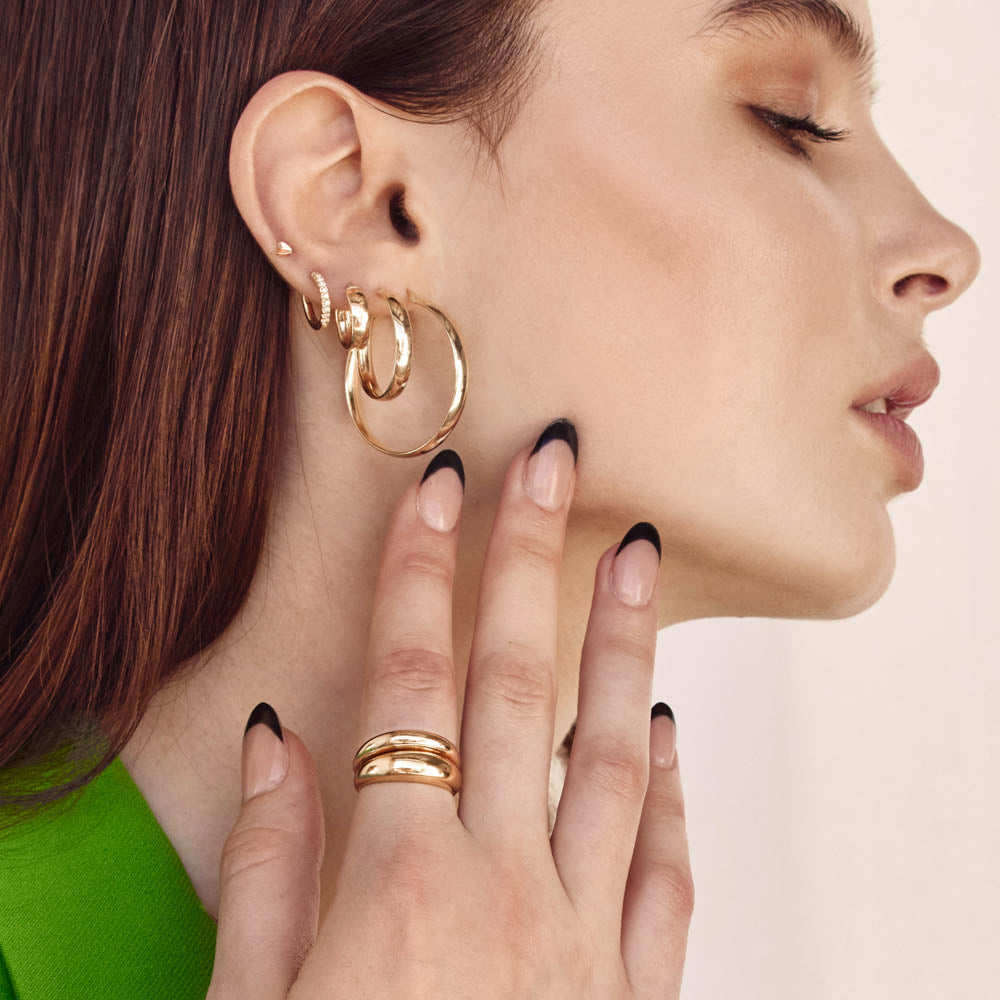 10k Gold Classic Huggie Earrings for Women - Minimalist Hoop Earrings for Everyday Wear, Gifts & Special Occasions