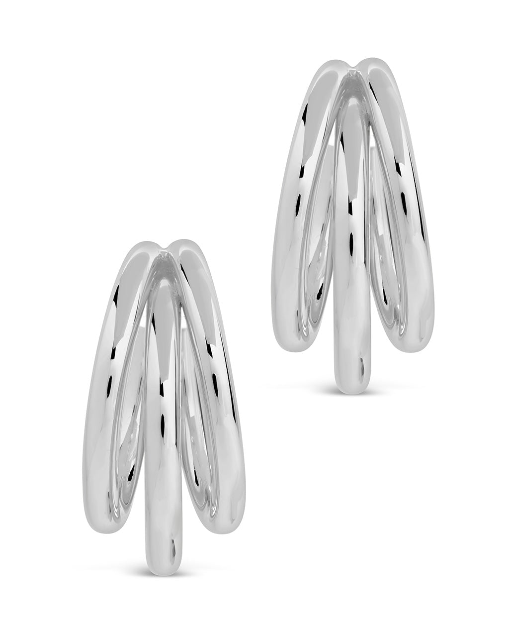 Michaela Triple Hoop Earrings for Women - 14K Gold Plated Stainless Steel Dangle Earrings - Trendy Boho Chic Jewelry for Parties, Date Night & Everyday Wear