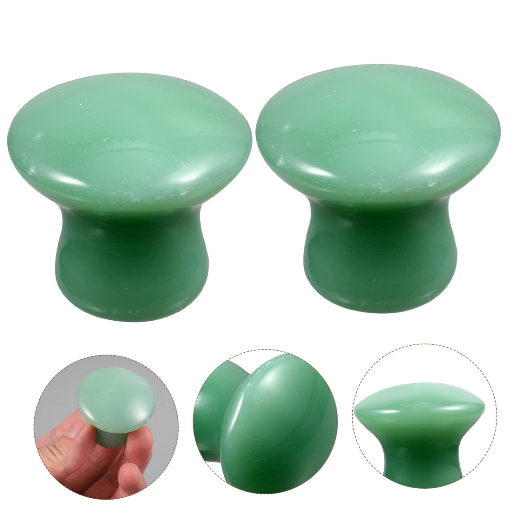 Beavorty 6-Piece Aventurine Jade Facial Massage Stones Set - Mushroom Head Massager, Horn Plate & Eye Scraping Tools for Skincare, Spa & Gua Sha Therapy | Perfect for Home Facial, Relaxation & Anti-Aging Routine