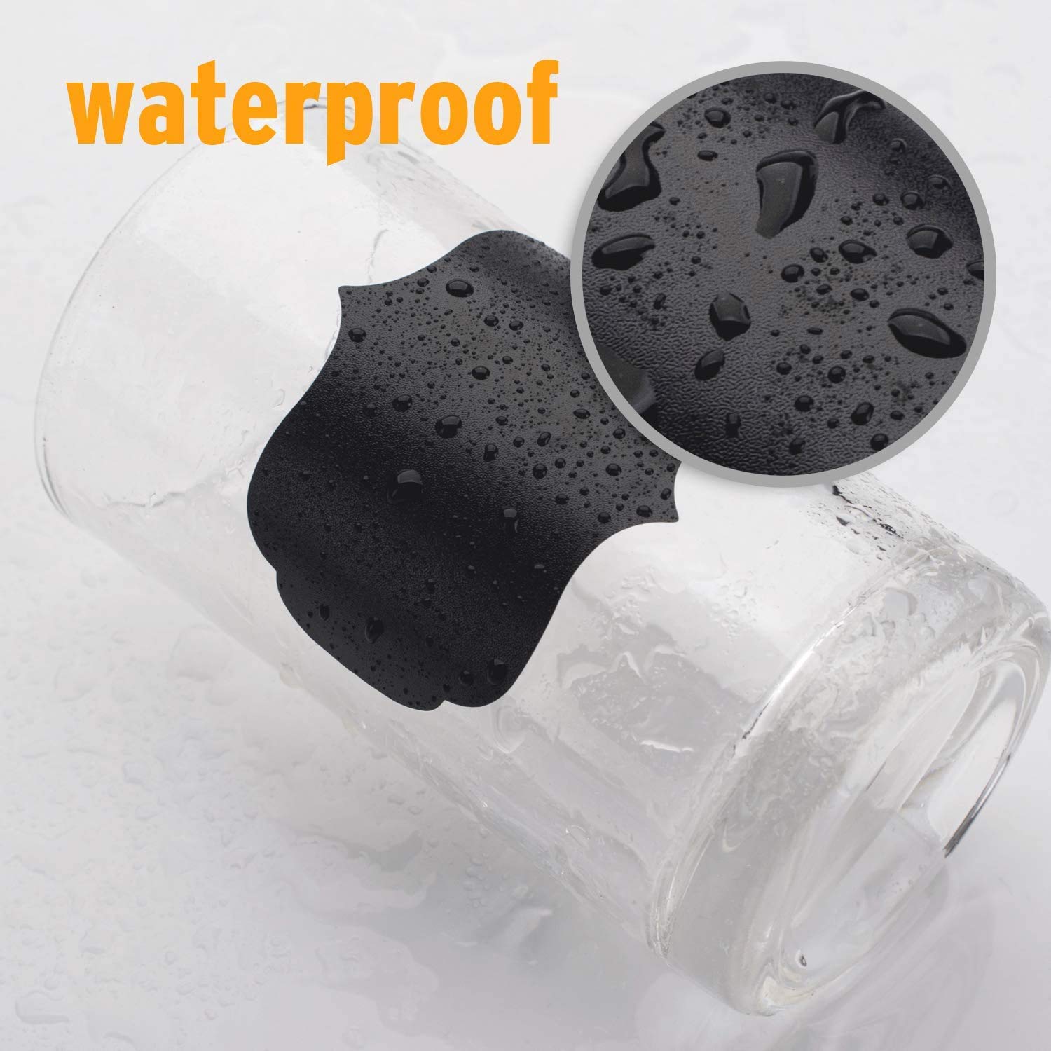 180Pcs Reusable Waterproof Chalkboard Labels with Erasable Chalk Pen - Perfect for Jars, Mason Bottles, Pantry Organization, Party Decorations & Craft Room Storage - Ideal for Home, Office & Classroom Use
