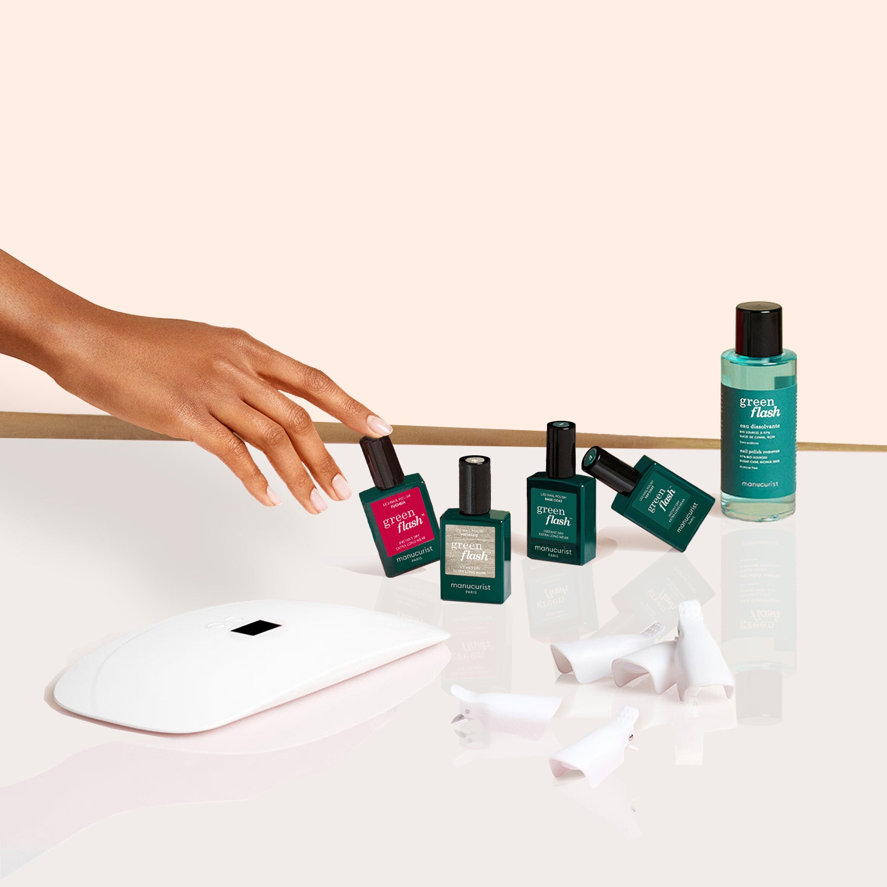 Green Flash™ Metallic & Fuchsia Starter Kit - Perfect for DIY Nail Art, Salon Professionals, and At-Home Manicures