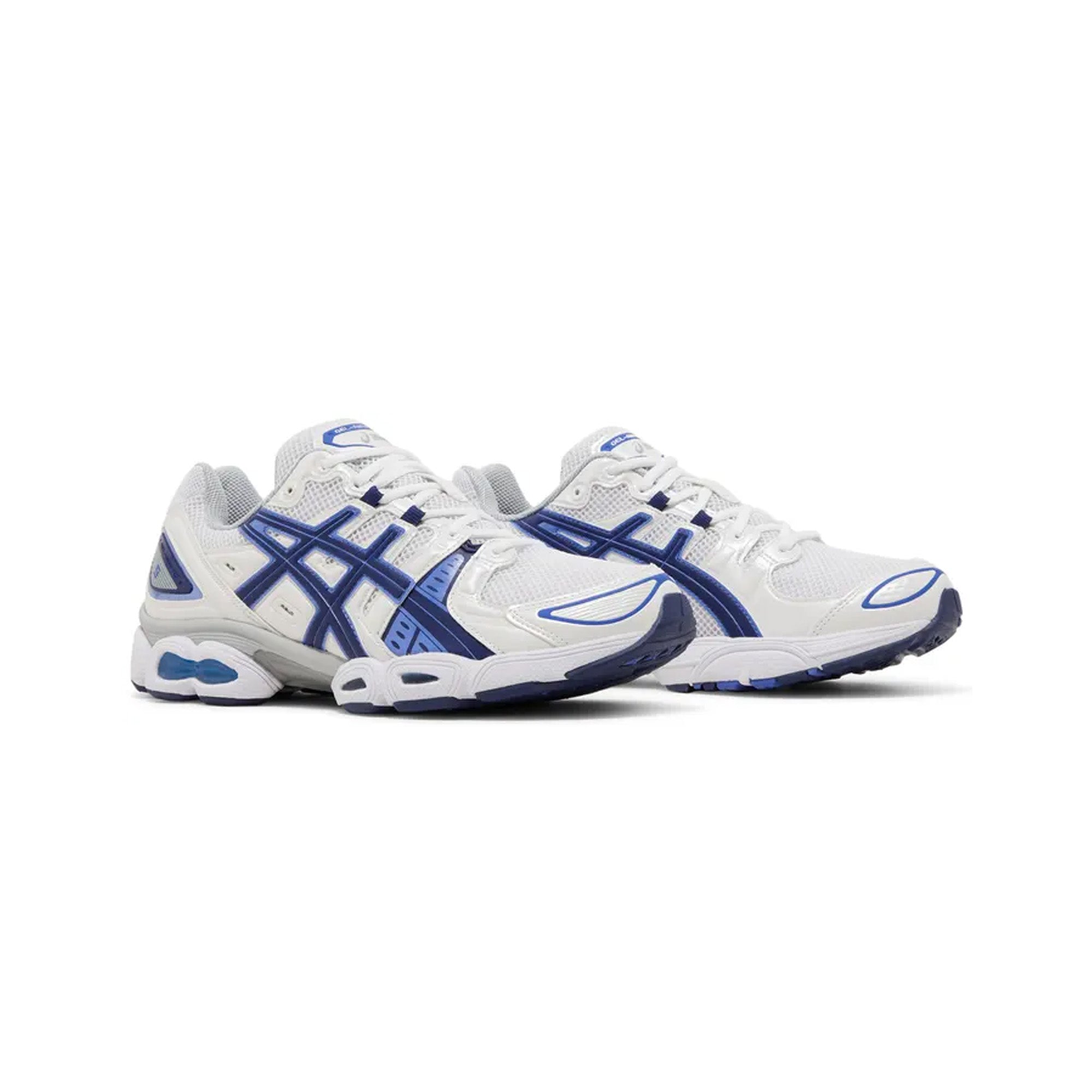 ASICS Gel Nimbus 9 Running Shoes for Men & Women - White Indigo Blue (2023) | Lightweight Cushioned Sneakers for Jogging, Gym Workouts & Daily Walking