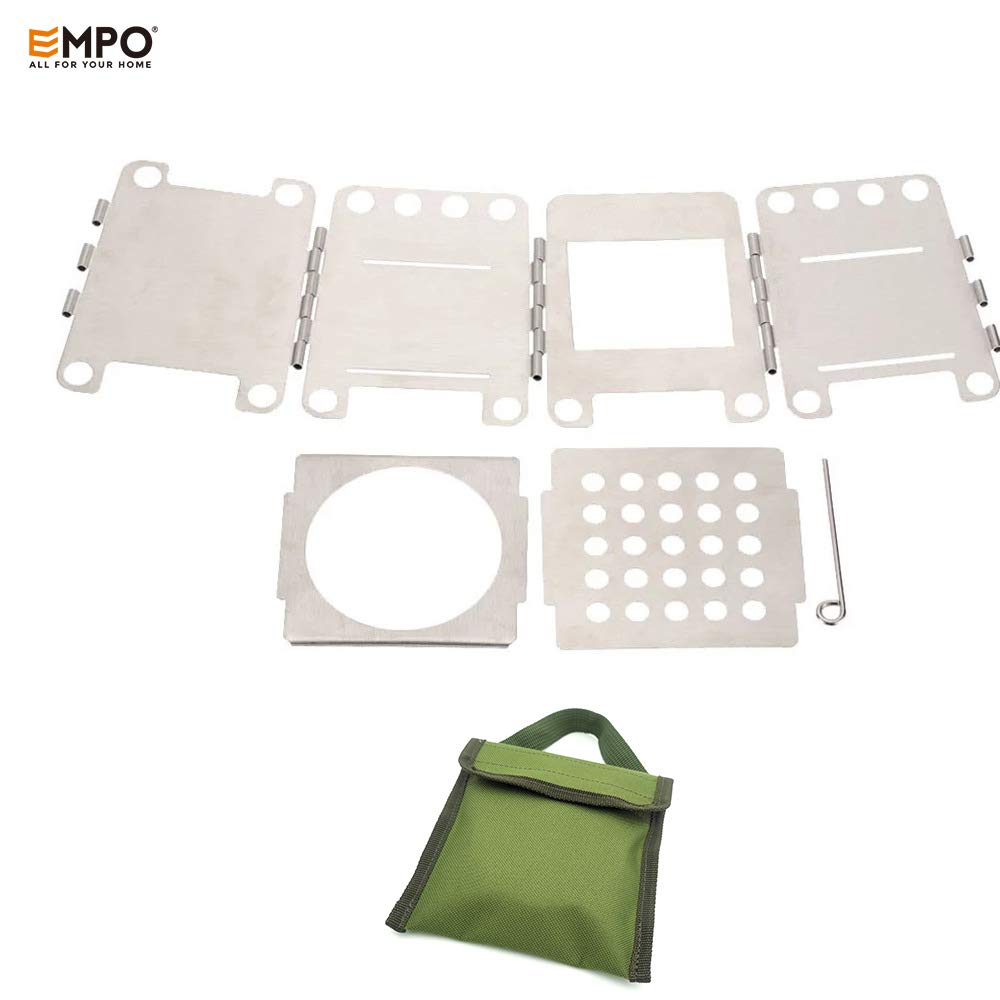 Portable Folding Wood Camping Stove - Lightweight Backpacking Stove for Outdoor Cooking, Hiking, Picnics & Survival Gear | Compact & Convenient for Camping, Garden & Emergency Use