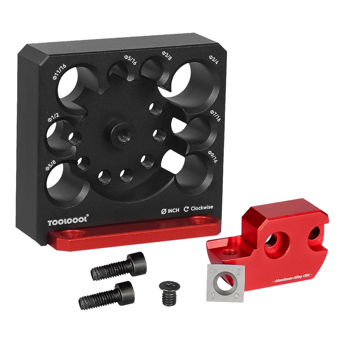 Toolcool Electric Drill Carbide Inserts Dowel Maker - High Speed Cutter Plate with 8 Imperial Holes for Woodworking & DIY Projects | Perfect for Joinery, Furniture Making & Crafting