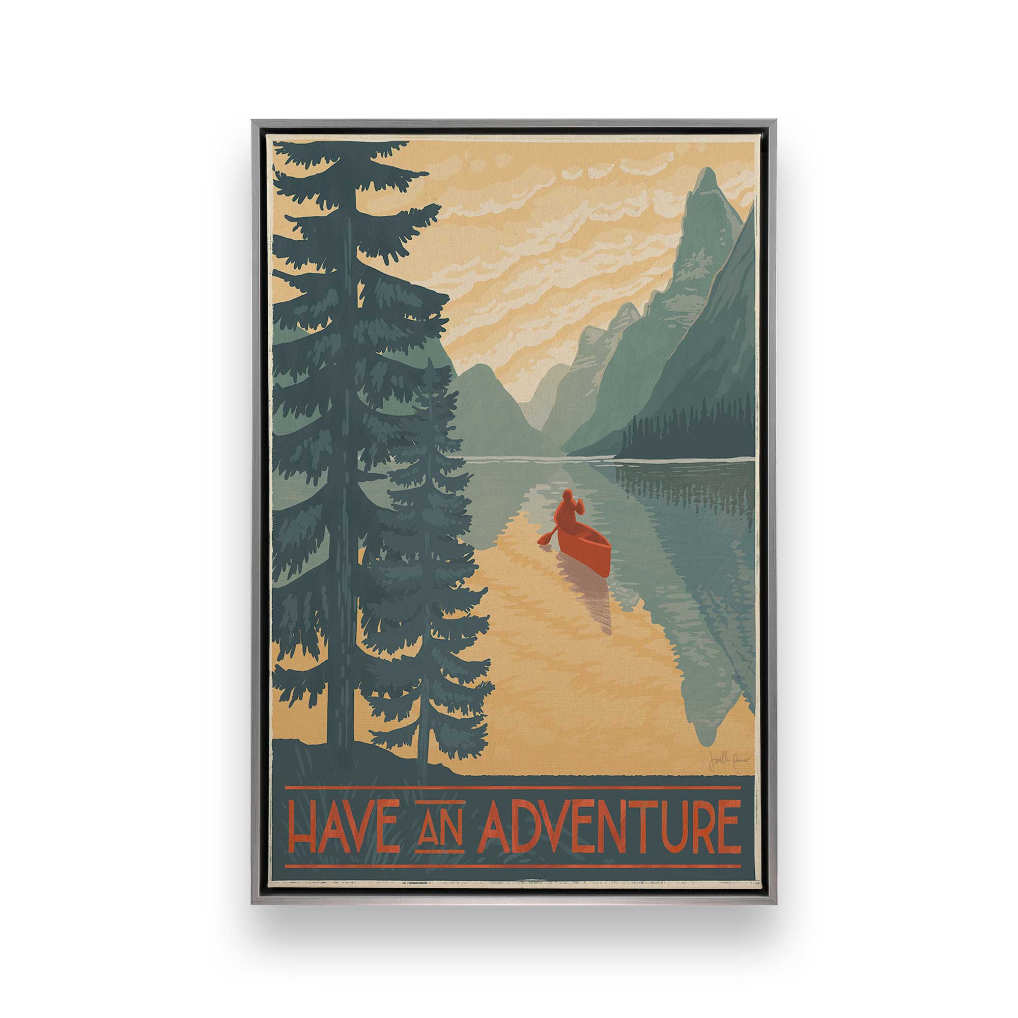 Golden Hour Expedition Canvas Wall Art - Stunning Landscape Print for Living Room, Bedroom & Office Decor