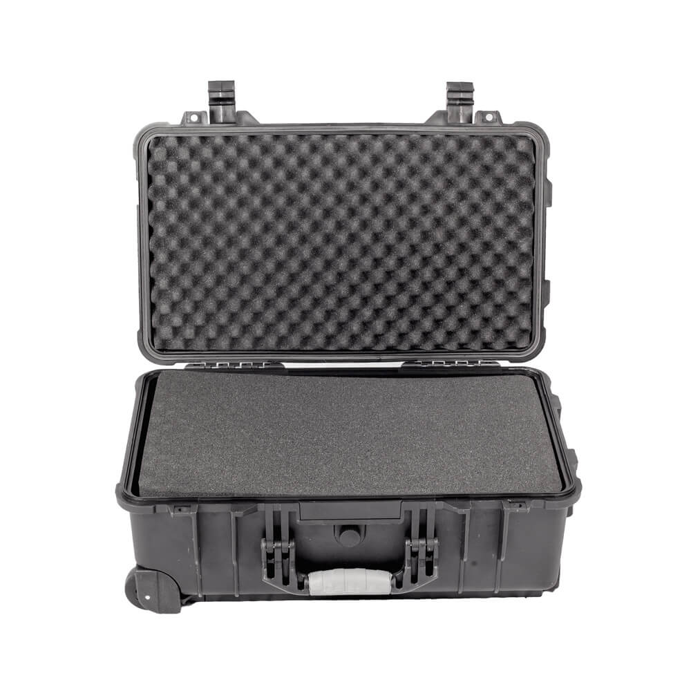 Waterproof Hard Rolling Case 515x290x200mm with Pull Handle & Foam Interior - Perfect for Travel, Storage & Equipment Protection