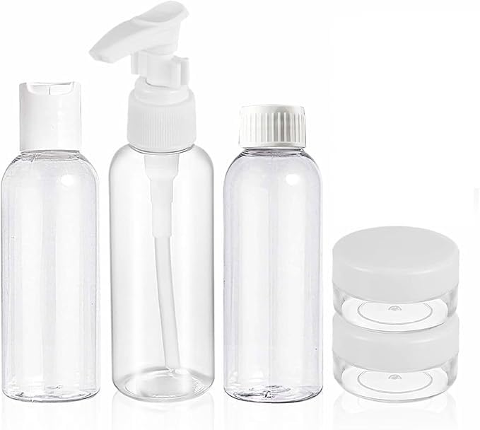 Refillable Travel Bottles for Liquids - Leak Proof Airplane Approved Toiletries Containers | Portable Cosmetic Accessories for Air Travel, Gym, and Daily Use
