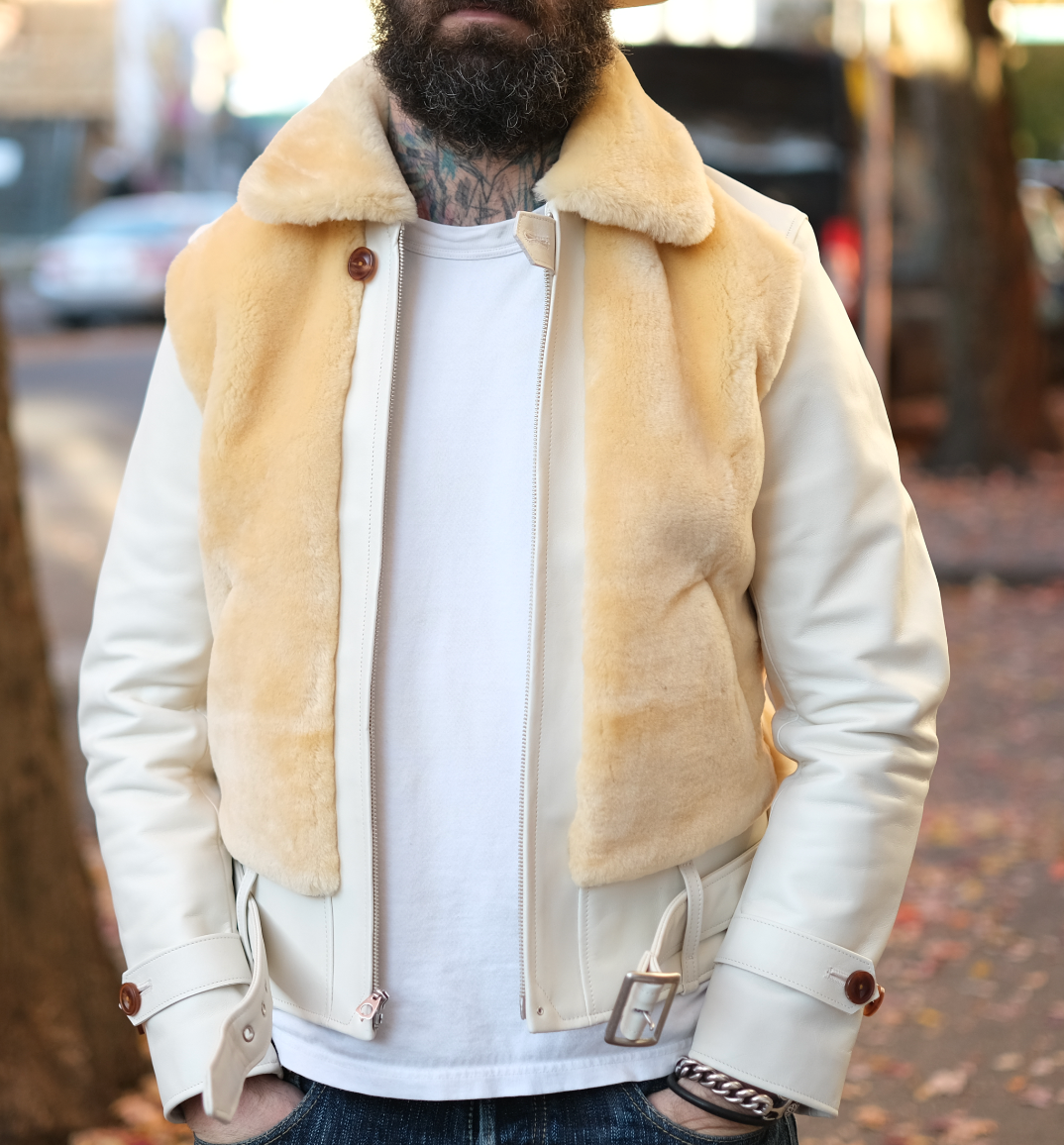 Premium Vancouver Spirit Horsehide & Shearling Grizzly Jacket - Genuine Leather Biker Coat for Men & Women - Perfect for Motorcycle Riding, Winter Fashion & Outdoor Adventures