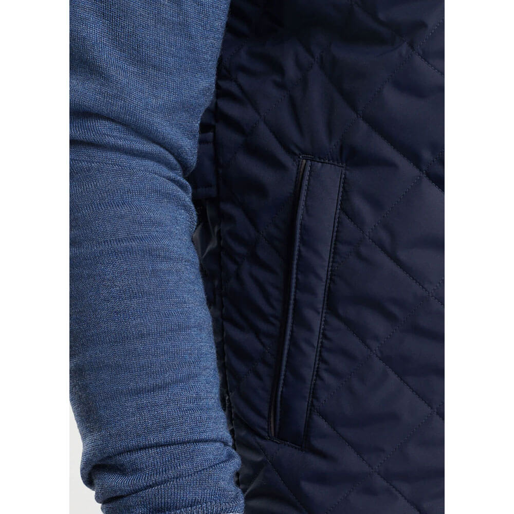 Peter Millar Essex Vest for Men - Navy Blue Lightweight Quilted Down Vest | Outdoor Activities, Casual Wear, Layering in Fall & Winter