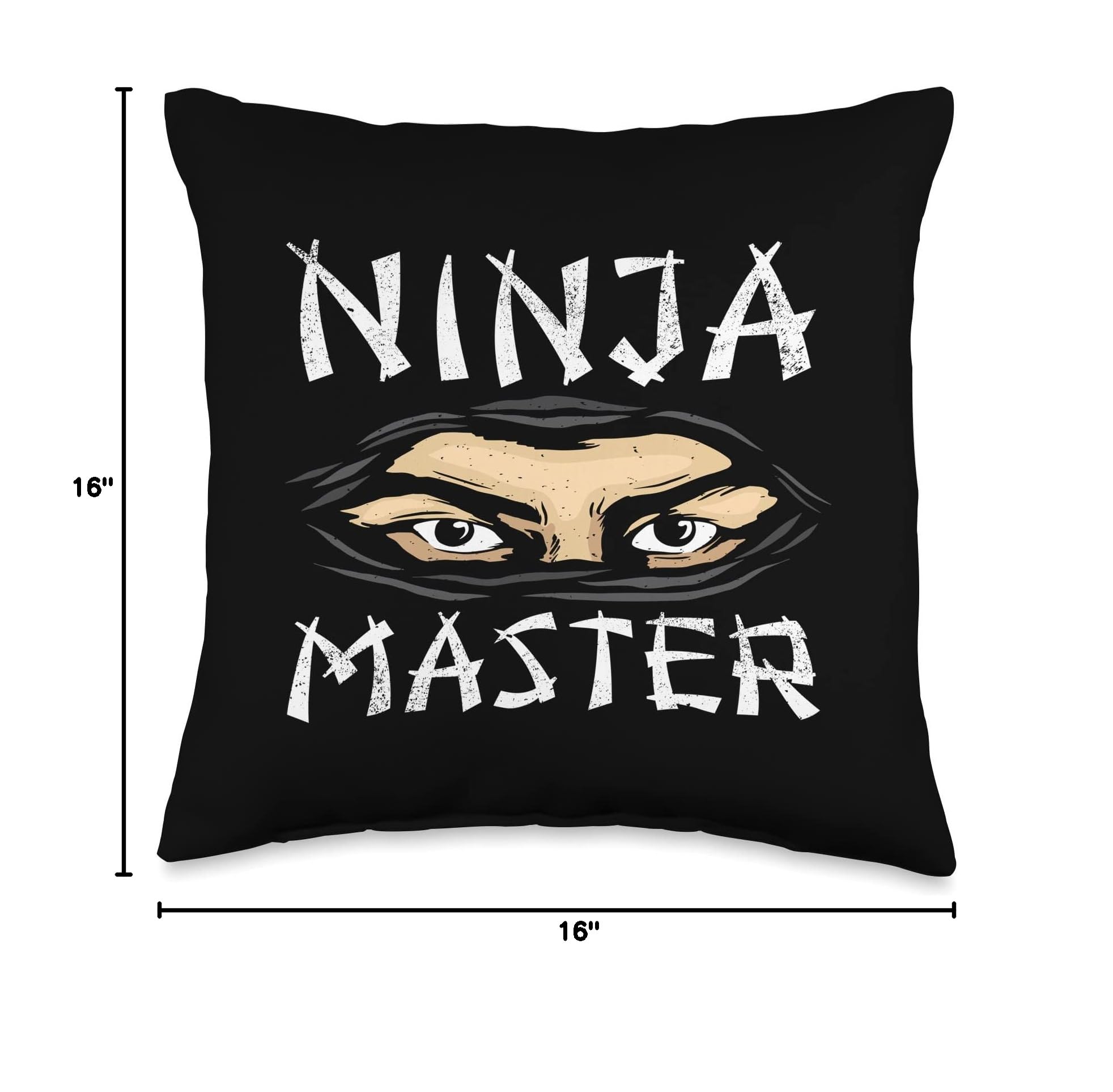 Ninja Master Throw Pillow - Soft Decorative Cushion for Sofa, Bed & Home Decor | Perfect for Anime Fans & Japanese Culture Enthusiasts