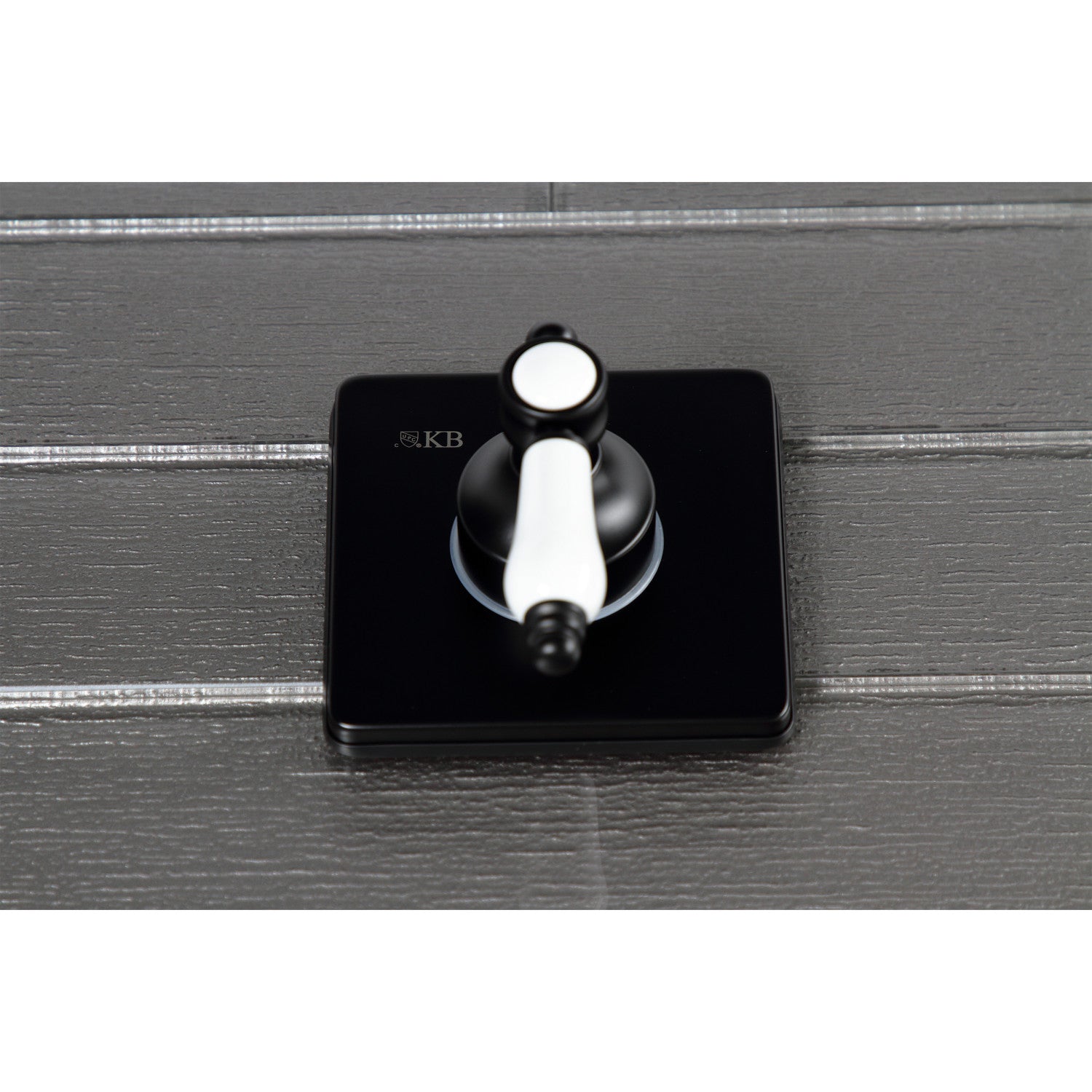 Bel Air KS3040BPL Single Handle 3-Way Diverter Valve with Square Trim Kit in Matte Black - Perfect for Bathroom, Shower, and Tub Faucet Installations