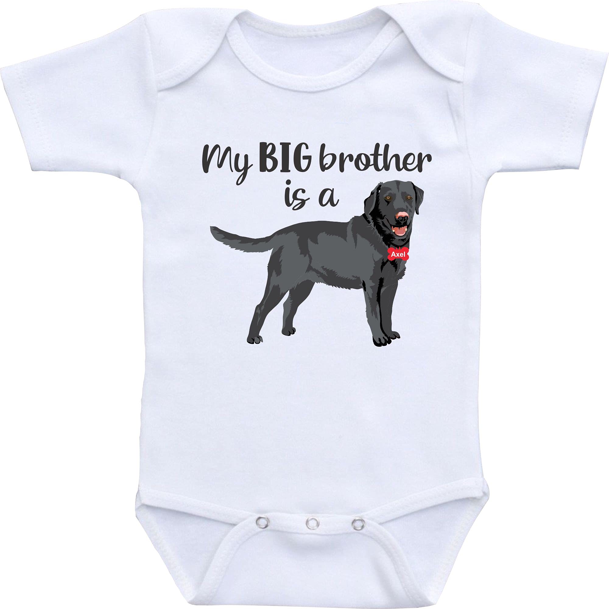 Black Lab Dog Lover Baby Bodysuit - Cute Unisex Dog Shirt for Infants & Toddlers - Perfect for Pet Owners, Dog Birthday Parties & Family Photo Shoots