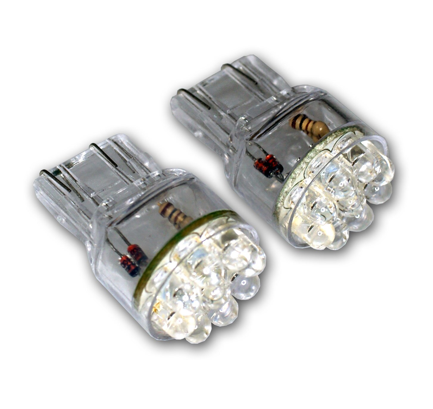 TuningPros LED High Mount Stop Light Bulbs - T20 Wedge Base, 9 LED Red (2-Pack) - Perfect for Trucks, SUVs, and Trailers - Enhanced Visibility & Safety