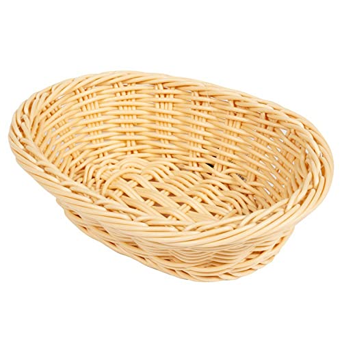 G.E.T. WB-1503-N Natural Oval Polyweave Bread Basket, 9