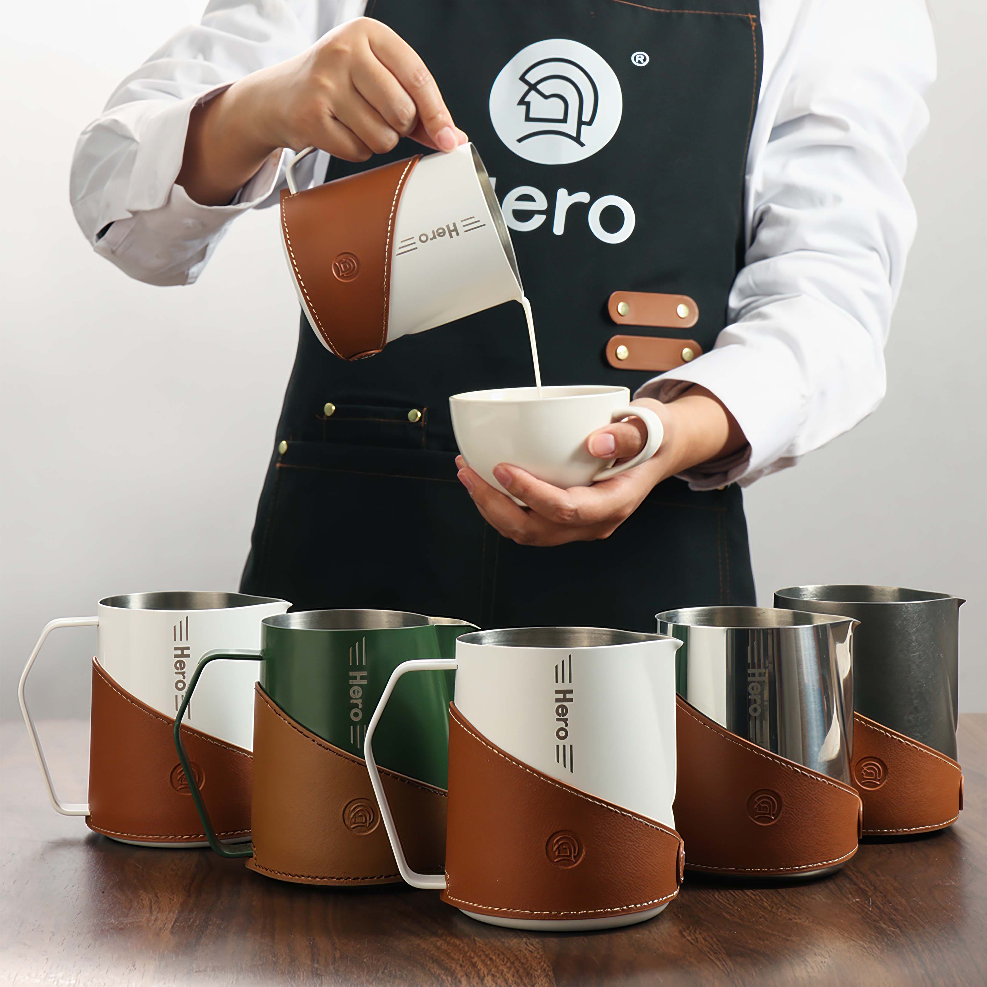 Premium Stainless Steel Milk Frothing Pitcher - 12oz/16oz/20oz Barista Coffee Frother for Latte, Cappuccino & Hot Chocolate - Perfect for Home & Professional Use