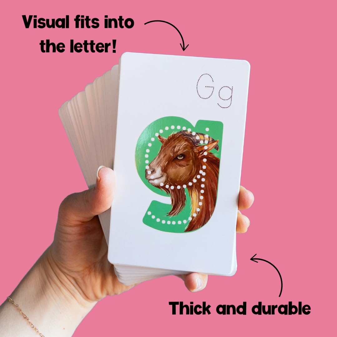 Lit Letters Flash Cards – Official Lit to Lead Alphabet Learning Tool | Learn Letter Sounds 2X Faster with Embedded Pictograph Mnemonics | Perfect for Preschool & Kindergarten Phonics Practice at Home or Classroom